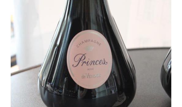 3 flessen à 75cl champagne Princes De Venoge, Rosé